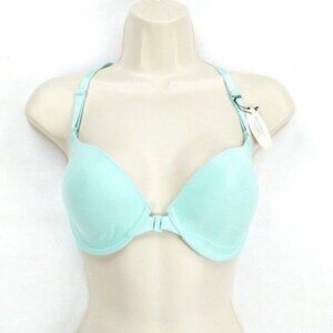 Victorias Secret Demi Bra UW Lightly Lined Front Close Size 32DD Light Blue NEW